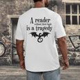 A Reader Without Their Book Is A Tragedy Dragon Rider Men's Back Print T-Shirt