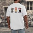 Rock Paper Scissors Hand Game Cute Paw Cat Introvert Men's Back Print T-Shirt