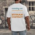 Running On Armwrestling Social Introvert Humor Vintage Men's Back Print T-Shirt Running On Armwrestling Social Introvert Humor Vintage Men's Back Print T-Shirt
