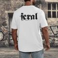 Sarcasm Women Introvert Wild Men Feral Men's Back Print T-Shirt