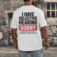 Sarcastic Sayings Introvert I Have Selective Hearing Men's Back Print T-Shirt Sarcastic Sayings Introvert I Have Selective Hearing Men's Back Print T-Shirt