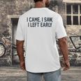 I Came I Saw I Left Early Introvert Jokes Introverted Men's Back Print T-Shirt I Came I Saw I Left Early Introvert Jokes Introverted Men's Back Print T-Shirt