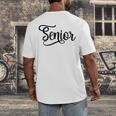 That Says Senior Cursive Script Graduation Men's Back Print T-Shirt