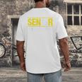 Senior 2018 Class President-School Colors Graduation Men's Back Print T-Shirt