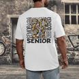 Senior 2021 Grad Class Of 2021 Graduation Leopard Cheetah Men's Back Print T-Shirt