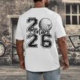 Senior 2026 Golf Player Heart Graduation Girls Teens Men's Back Print T-Shirt