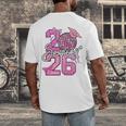 Senior 2026 Graduation Girls Coquette Pink Bow Class Of 2026 Premium Men's Back Print T-Shirt