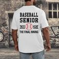 Senior Class Of 2025 Baseball Senior Night Graduation Party Men's Back Print T-Shirt