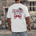 Senior Class Of 2027 Coquette Pink Bow Graduation 2027 Girls Men's Back Print T-Shirt