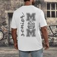 Senior Mom 2026 Wrestling Athlete Proud Parent Graduation Men's Back Print T-Shirt