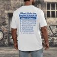 Silent Girls Are DangerousFor Quiet Introvert Girl Men's Back Print T-Shirt Silent Girls Are DangerousFor Quiet Introvert Girl Men's Back Print T-Shirt