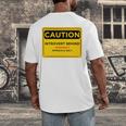 A Simple Yellow Warning Sign For Introvert Men's Back Print T-Shirt