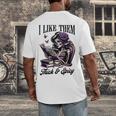 Smut Reader Spicy Book Romance I Like Them Thick & Spicy Men's Back Print T-Shirt Smut Reader Spicy Book Romance I Like Them Thick & Spicy Men's Back Print T-Shirt