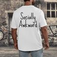 Socially Awkward Introvert Anxious Social Awkwardness Men's Back Print T-Shirt Socially Awkward Introvert Anxious Social Awkwardness Men's Back Print T-Shirt