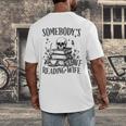 Somebody's Smut Reading Wife Smutty Book Lovers Men's Back Print T-Shirt