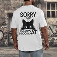 Sorry I Can't Go I'm An Indoor Cat Introvert Cats Men's Back Print T-Shirt