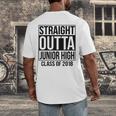 Straight Outta Junior High Graduation Class Of 2018 Men's Back Print T-Shirt