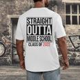 Straight Outta Middle School Graduation Shirt Class Of 2022 Men's Back Print T-Shirt