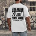 Straight Outta Sixth Grade Class Of 2019 Graduation Men's Back Print T-Shirt