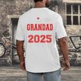 Super Proud Grandad Of 2025 Graduate Graduation Family Premium Men's Back Print T-Shirt