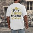 Super Proud Little Brother 2025 Graduate Graduation Family Men's Back Print T-Shirt