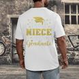 Super Proud Niece Of 2025 Graduate Senior Graduation Family Premium Men's Back Print T-Shirt