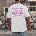 I Survived Cosmetology School Graduation Cosmetology Grad Men's Back Print T-Shirt