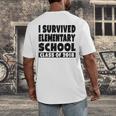 I Survived Elementary School Class Of 2018 Graduation Shirt Men's Back Print T-Shirt