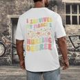 i Survived My Fiance's Nursing Degree Graduation Groovy Premium Men's Back Print T-Shirt