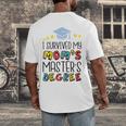 I Survived My Mom's Master's Degree Master Graduation Men's Back Print T-Shirt
