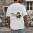 Tiny Dinosaur Read Books & Pet My Bearded Dragon Lover Premium Tri-Blend Men's Back Print T-Shirt