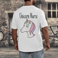 Unicorn RN GraduationShirt Nurse Shirts Men's Back Print T-Shirt