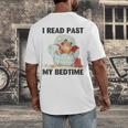 Vintage I Read Past My Bedtime Cute Sleeping Bear Book Lover Men's Back Print T-Shirt Vintage I Read Past My Bedtime Cute Sleeping Bear Book Lover Men's Back Print T-Shirt