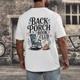 Vintage Reader Author Country Aesthetic Back Porch Book Club Men's Back Print T-Shirt