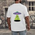 I Wanna Go Home Introvert UFO UAP Flying Saucer Trippy Alien Men's Back Print T-Shirt I Wanna Go Home Introvert UFO UAP Flying Saucer Trippy Alien Men's Back Print T-Shirt