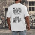 Why Do People Ask Introverts To Become More Talkative Men's Back Print T-Shirt