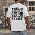 Wrestling Senior 2026 Graduation Men's Back Print T-Shirt