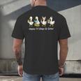 100 Days Of School Cute Goose Coffee Books Teacher Life Men's Back Print T-Shirt