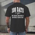 100 Days Of School Sarcastic Teacher Introvert Kid 100th Day Men's Back Print T-Shirt 100 Days Of School Sarcastic Teacher Introvert Kid 100th Day Men's Back Print T-Shirt