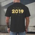 2019 Gold Confetti GraduationShirt High School College Men's Back Print T-Shirt