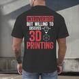 3D Printer Introvert 3D Printing Men's Back Print T-Shirt