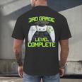 3rd Grade Level Complete Gamer Class Of 2026 Graduation Men's Back Print T-Shirt