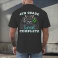4th Grade Level Complete Gamer 4 Grade Graduation Men's Back Print T-Shirt