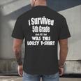 5th Fifth Grade Graduation Shirt Boy Girl Graduate Education Men's Back Print T-Shirt