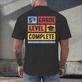 5th Grade Level Complete Shirt Graduation Last Day Of School Men's Back Print T-Shirt