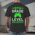 5th Grade Level Unlocked Back To School Gamer Graduation Men's Back Print T-Shirt