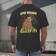 6th Grade Graduation Sloth Nailed It Class Of 2025 Men's Back Print T-Shirt