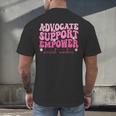 Advocate Support Empower Groovy Social Worker Graduation MSW Men's Back Print T-Shirt