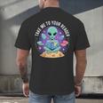 Alien Reader Reading Teacher Librarian Book Lover Men's Back Print T-Shirt Alien Reader Reading Teacher Librarian Book Lover Men's Back Print T-Shirt