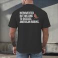 American Robin Bird Watching Lover Introvert Quote Men's Back Print T-Shirt American Robin Bird Watching Lover Introvert Quote Men's Back Print T-Shirt